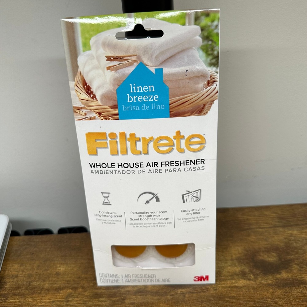 3M Filtrete Whole House Air Freshener Linen Breeze Scent Boost WHAF-1-LB NEW